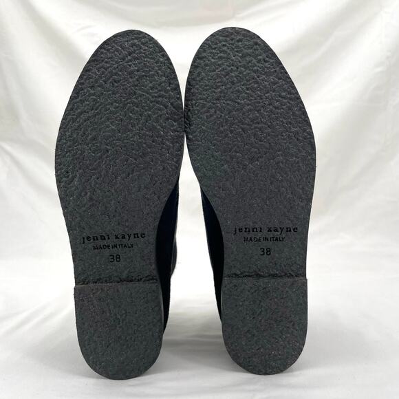 Jenni Kayne Black Suede Shearling Moc Boot Neutral Minimalist Ankle Bootie 38 - Picture 9 of 13